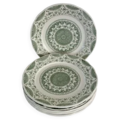6 assiettes à dessert vintage en faïence Fine Ware