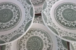 6 assiettes à dessert vintage en faïence Fine Ware