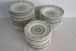 6 assiettes à dessert vintage en faïence Fine Ware