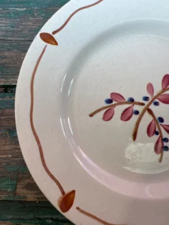 5 assiettes dessert vintage à fleurs