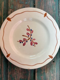 5 assiettes dessert vintage à fleurs