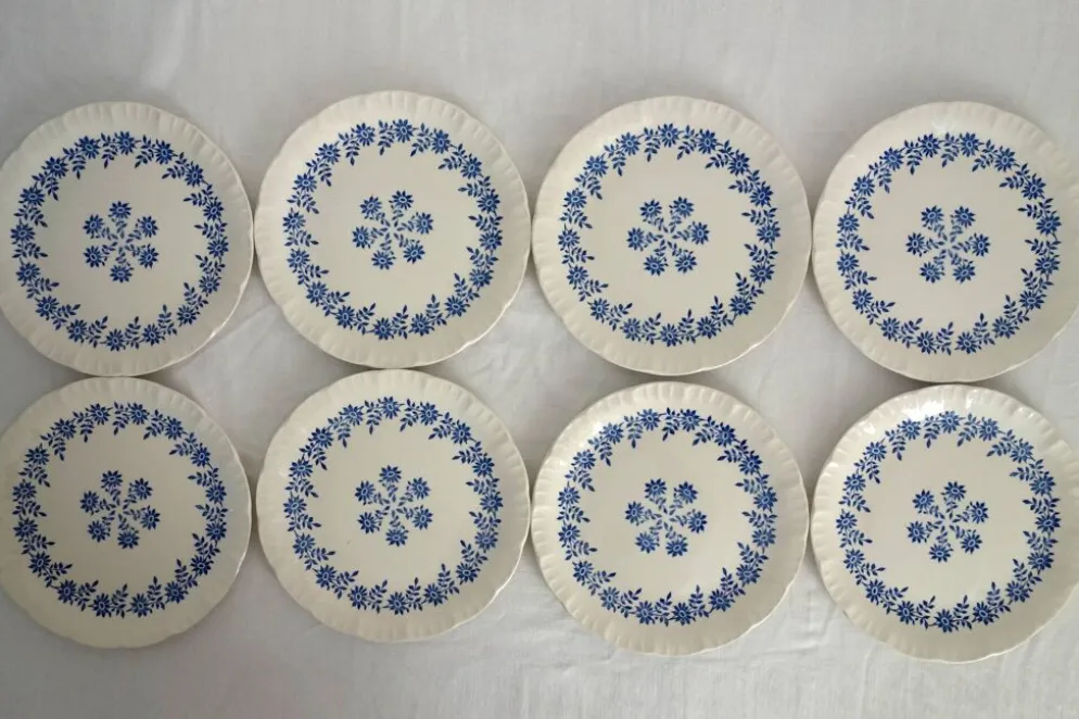 8 assiettes à dessert vintage modèle Dany, Digoin Sarreguemines
