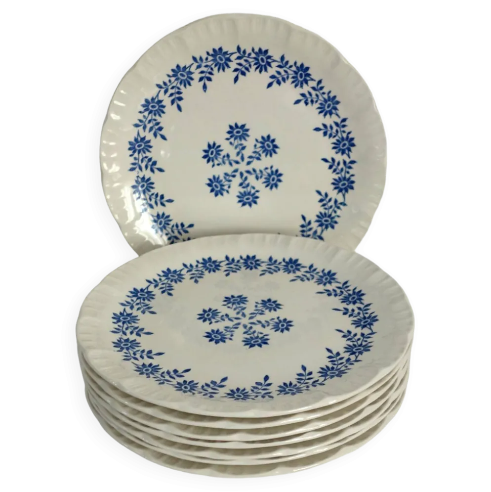 8 assiettes à dessert vintage modèle Dany, Digoin Sarreguemines