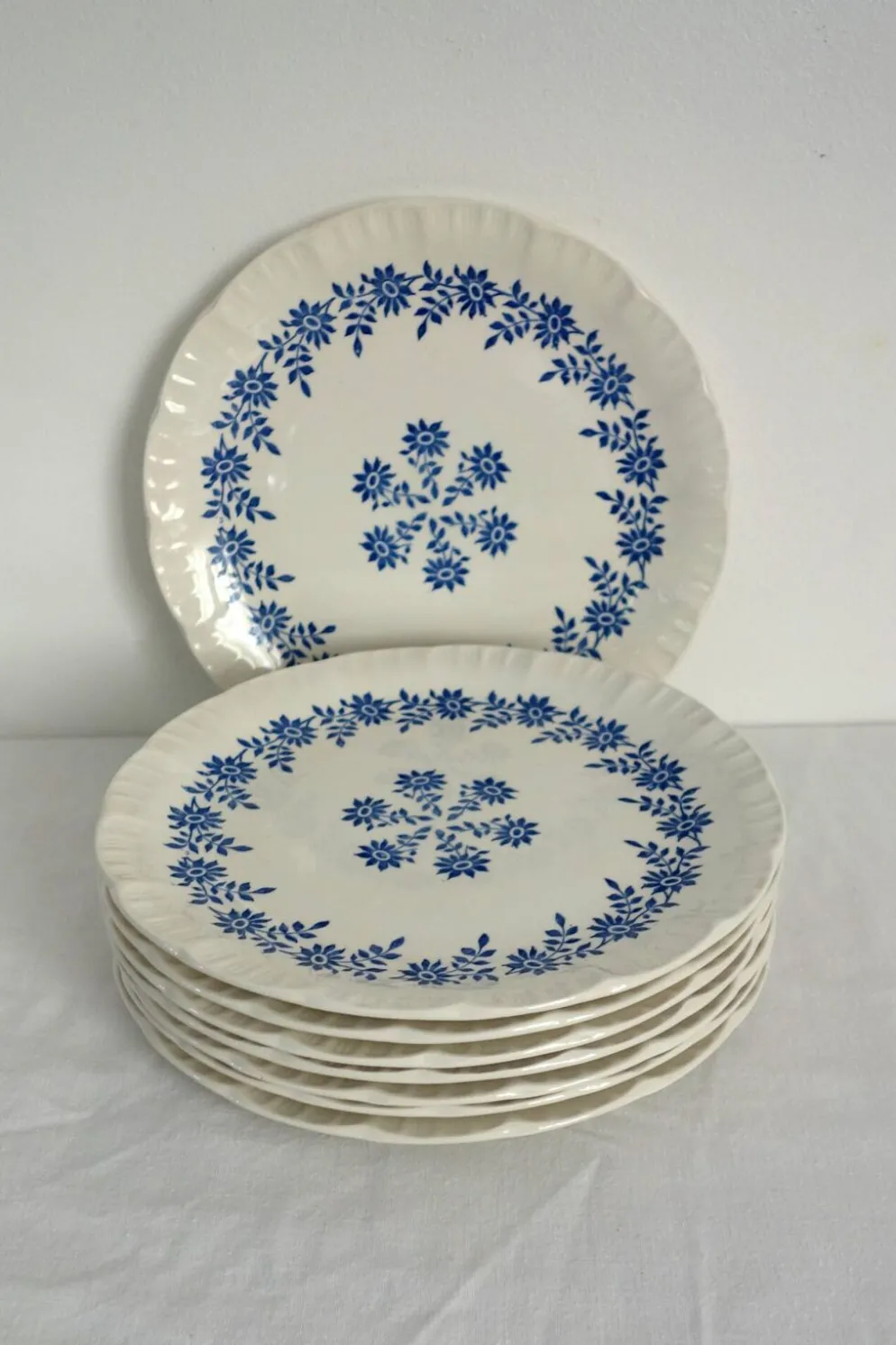 8 assiettes à dessert vintage modèle Dany, Digoin Sarreguemines
