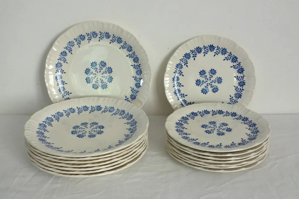 8 assiettes à dessert vintage modèle Dany, Digoin Sarreguemines