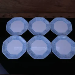 6 assiettes à dessert vintage octogonales Arcopal