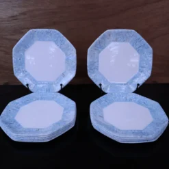 6 assiettes à dessert vintage octogonales Arcopal