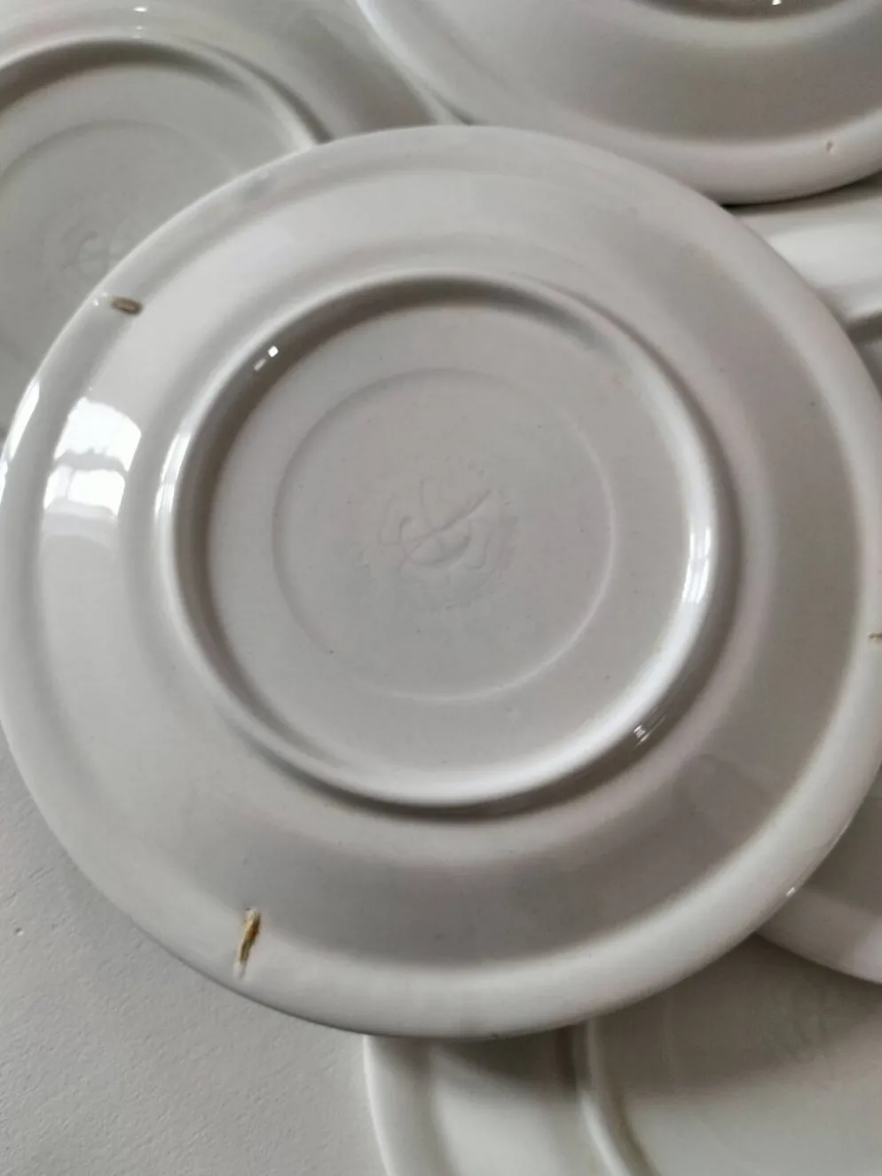 6 assiettes à dessert vintage Quadrifoglio italiennes décor myosotis