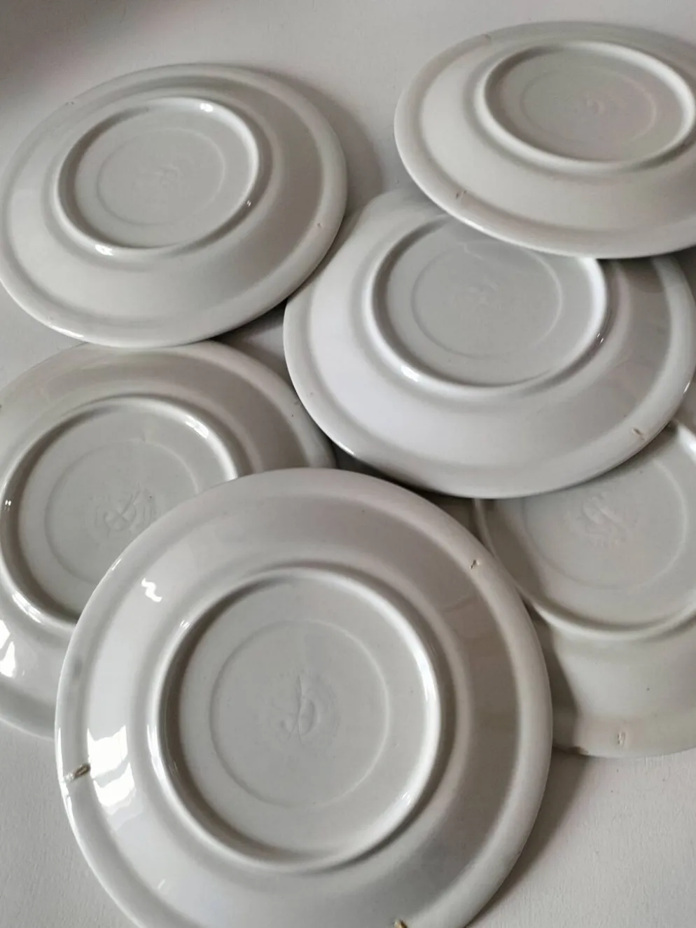 6 assiettes à dessert vintage Quadrifoglio italiennes décor myosotis