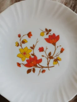 6 assiettes à dessert vintages en Arcopal