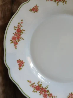 6 assiettes à dessert vintages en Arcopal