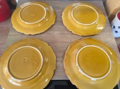 4 assiettes Dieulefit milon terre vernissée