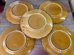 5 assiettes Dieulefit Milon terre vernissée