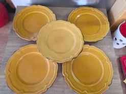 5 assiettes Dieulefit Milon terre vernissée