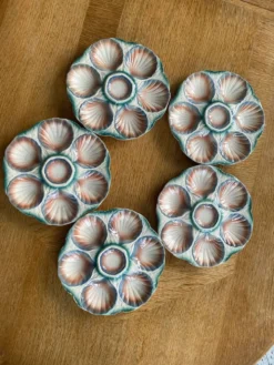 Assiettes Digoin à coquillage