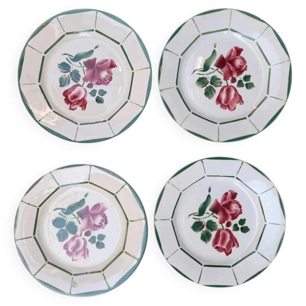 4 assiettes Digoin Sarreguemines
