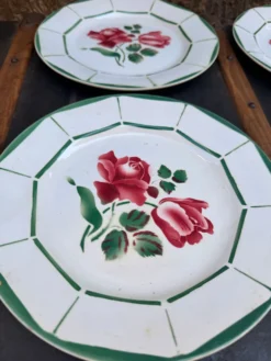 4 assiettes Digoin Sarreguemines