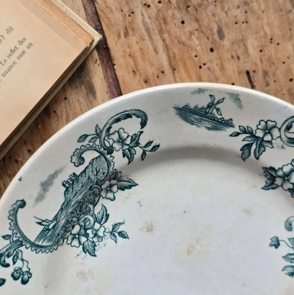 Assiette semi-creuse modèle Marine, Terre de fer