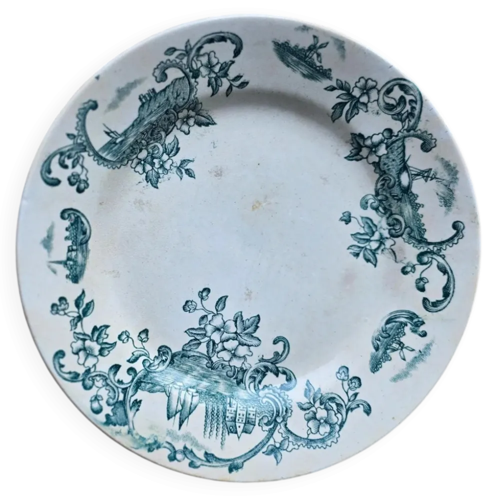 Assiette semi-creuse modèle Marine, Terre de fer