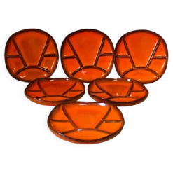 6 assiettes en céramique Gérard Hofmann