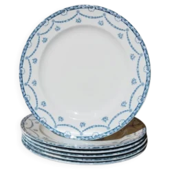 6 assiettes en faïence anglaise
