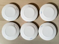 6 assiettes en faïence anglaise