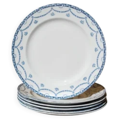 6 assiettes en faïence anglaise 