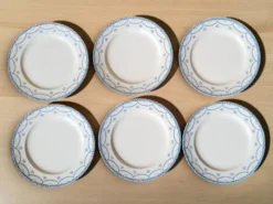 6 assiettes en faïence anglaise 