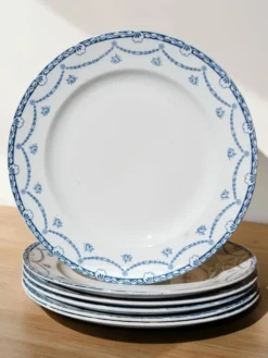 6 assiettes en faïence anglaise 