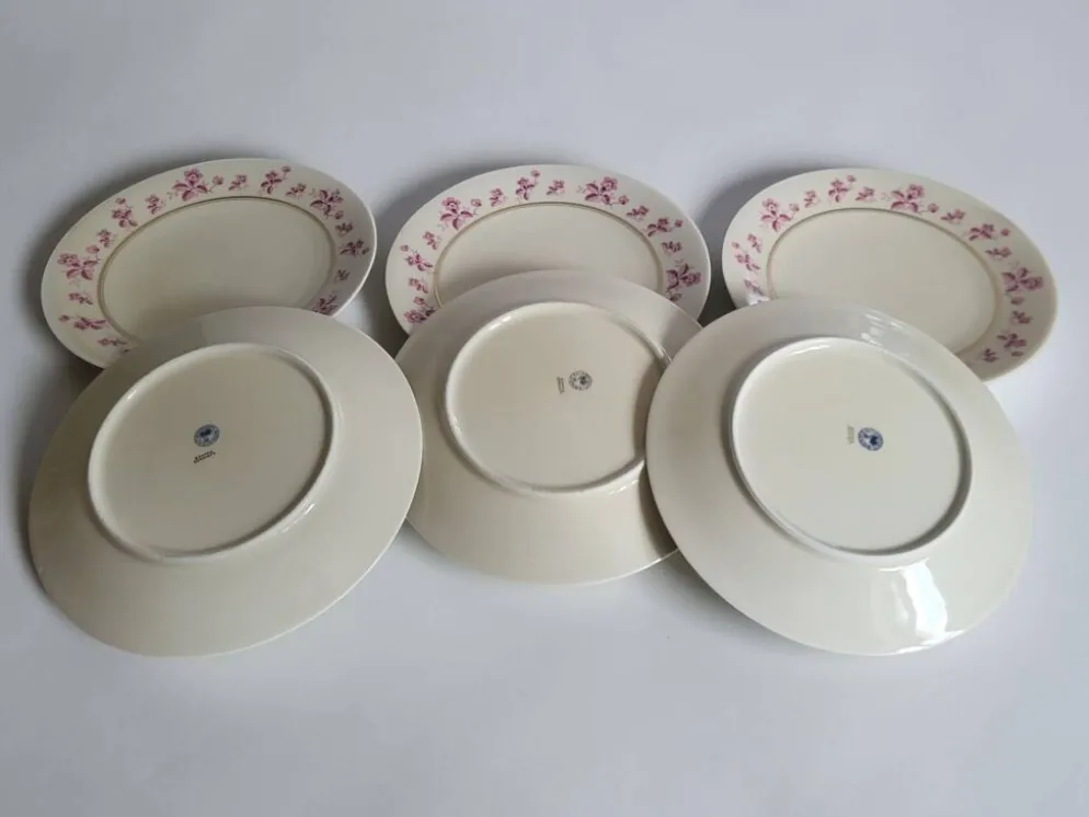 6 assiettes en porcelaine de Limoges - Raynaud & Cie