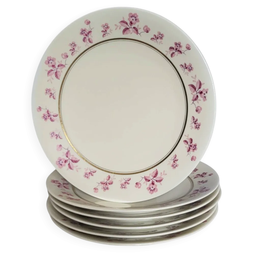 6 assiettes en porcelaine de Limoges - Raynaud & Cie
