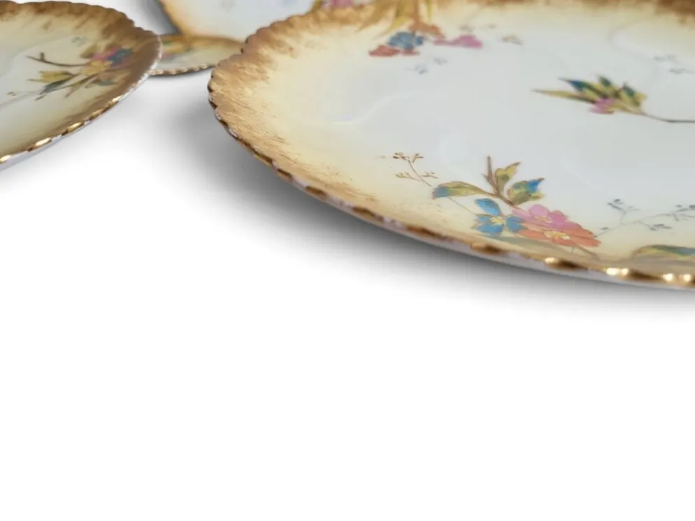 8 assiettes en porcelaine de Limoges, Martial Redon / Art Nouveau