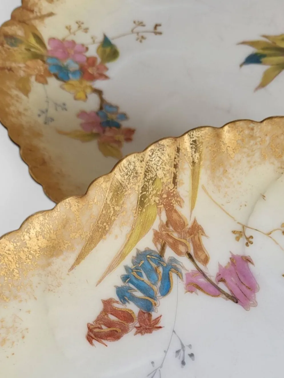 8 assiettes en porcelaine de Limoges, Martial Redon / Art Nouveau