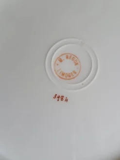 8 assiettes en porcelaine de Limoges, Martial Redon / Art Nouveau