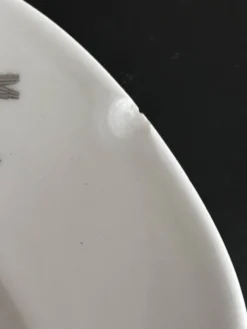 8 assiettes en porcelaine et 1 plat CH Pillivuyt & Cie