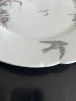 8 assiettes en porcelaine et 1 plat CH Pillivuyt & Cie