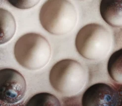 6 assiettes à escargot céramique émaillée