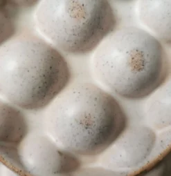 6 assiettes à escargot céramique émaillée