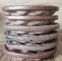 6 assiettes à escargot céramique émaillée