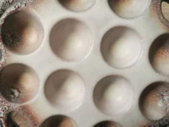 6 assiettes à escargot céramique émaillée