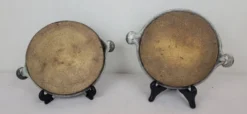 4 assiettes à escargots en grès