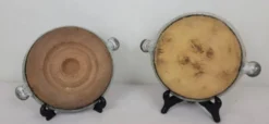 4 assiettes à escargots en grès