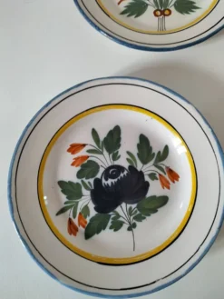 6 assiettes faïence de l'est - vintage années 60