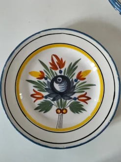 6 assiettes faïence de l'est - vintage années 60