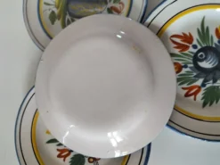 6 assiettes faïence de l'est - vintage années 60