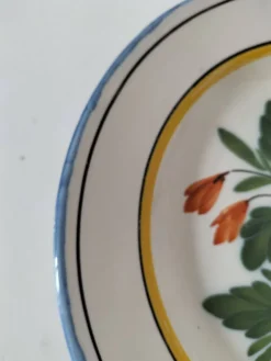 6 assiettes faïence de l'est - vintage années 60