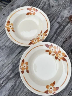 2 assiettes faïence française
