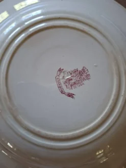 Assiettes fin 19e faïencerie Gien modèle Chardon