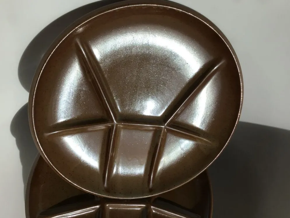 6 assiettes à fondue grès de Brenne France