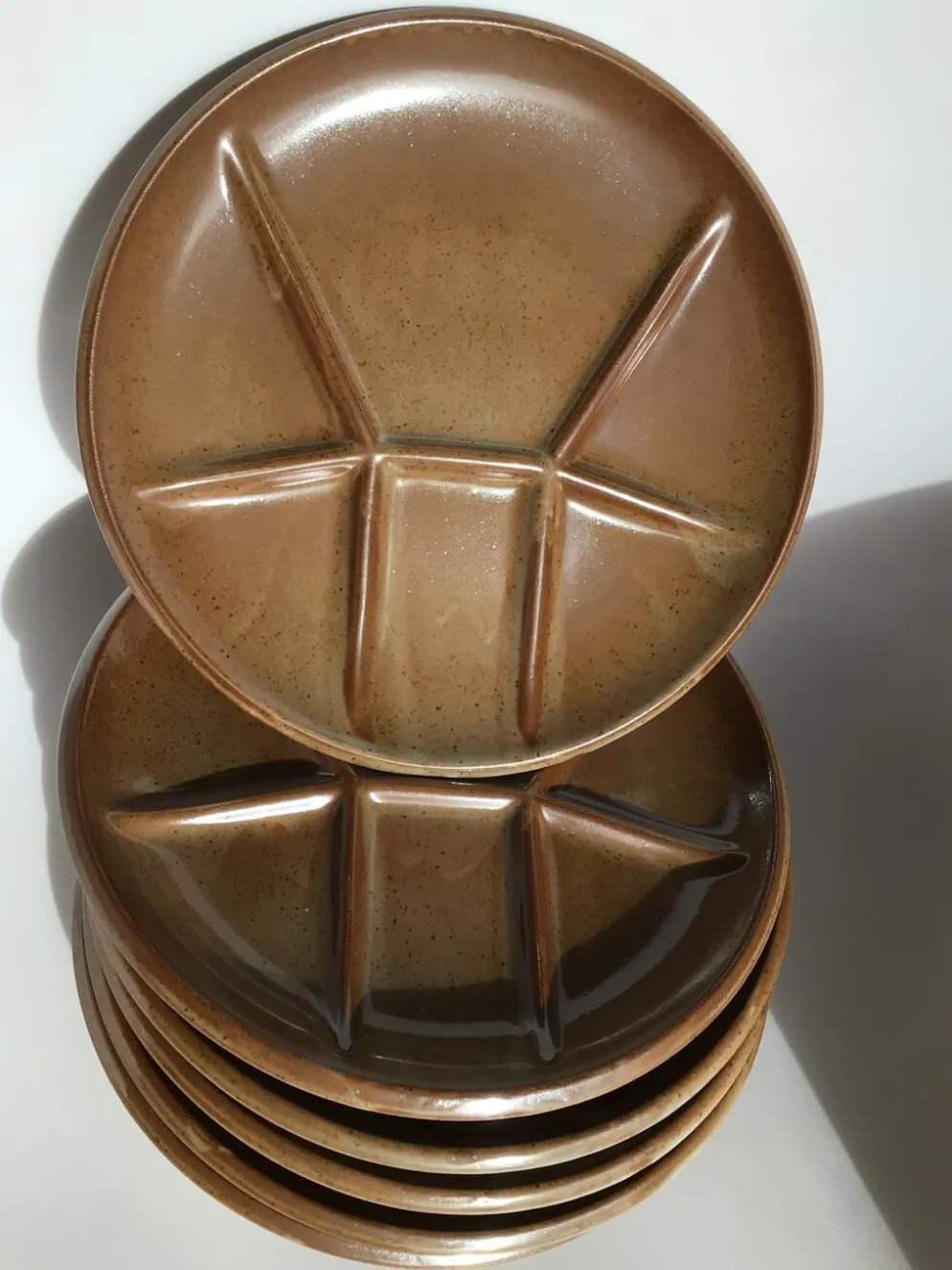 6 assiettes à fondue grès de Brenne France
